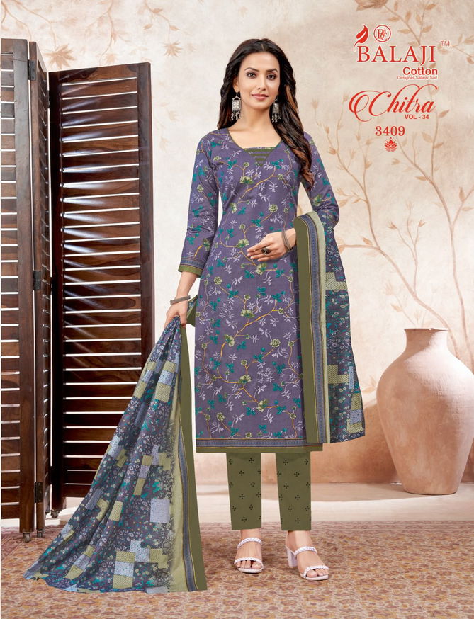 Chitra Vol 34 By Balaji Cotton Printed Dress Material Wholesale Shop In Surat
